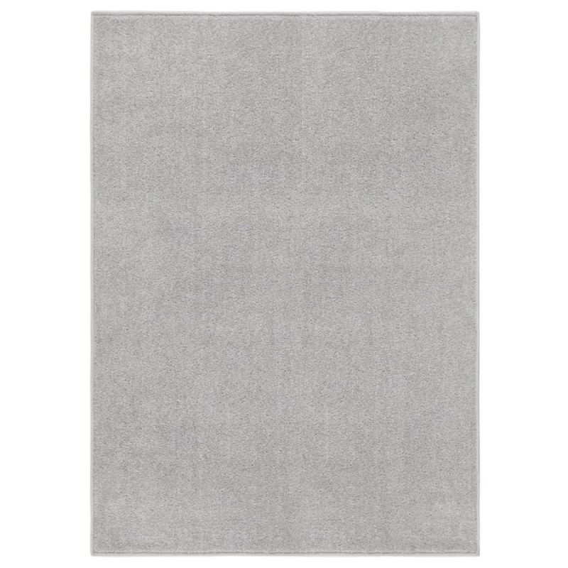 vidaXL Alfombra de pelo corto gris claro 120x170 cm vidaXL Alfombra de pelo corto gris claro 120x170 cm