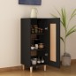 vidaXL Aparador de madera contrachapada negro 34,5x34x90 cm vidaXL Aparador de madera contrachapada negro 34,5x34x90 cm
