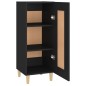 vidaXL Aparador de madera contrachapada negro 34,5x34x90 cm vidaXL Aparador de madera contrachapada negro 34,5x34x90 cm