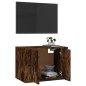 vidaXL Mueble para TV de pared roble ahumado 57x34,5x40 cm
