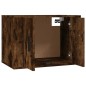 vidaXL Mueble para TV de pared roble ahumado 57x34,5x40 cm