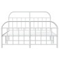 vidaXL Estructura cama metal con cabecero y estribo blanco 140x200 cm vidaXL Estructura cama metal con cabecero y estribo blanco 140x200 cm
