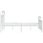 vidaXL Estructura cama metal con cabecero y estribo blanco 140x200 cm vidaXL Estructura cama metal con cabecero y estribo blanco 140x200 cm