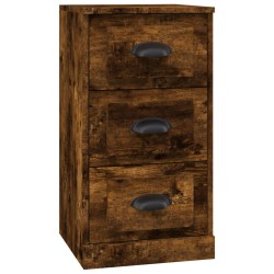 vidaXL Aparador de madera contrachapada roble ahumado 36x35,5x67,5 cm
