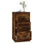 vidaXL Aparador de madera contrachapada roble ahumado 36x35,5x67,5 cm vidaXL Aparador de madera contrachapada roble ahumado 36x35,5x67,5 cm