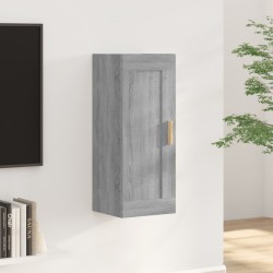 vidaXL Armario de pared madera contrachapada gris Sonoma 35x34x90 cm
