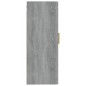 vidaXL Armario de pared madera contrachapada gris Sonoma 35x34x90 cm