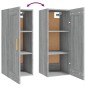 vidaXL Armario de pared madera contrachapada gris Sonoma 35x34x90 cm