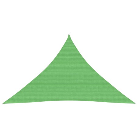 vidaXL Toldo de vela HDPE verde claro 160 g/m² 3,5x3,5x4,9 m