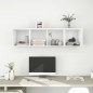 vidaXL TV de pared con madera contrachapada blanco 37x37x142,5 cm vidaXL TV de pared con madera contrachapada blanco 37x37x142,5 cm