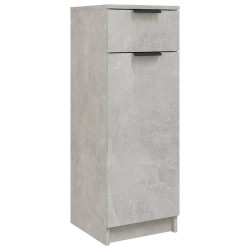 vidaXL Armario de baño madera contrachapada gris hormigón 32x34x90 cm