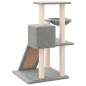 vidaXL Rascador para gatos con postes de sisal gris claro 82 cm vidaXL Rascador para gatos con postes de sisal gris claro 82 cm