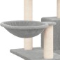 vidaXL Rascador para gatos con postes de sisal gris claro 82 cm vidaXL Rascador para gatos con postes de sisal gris claro 82 cm