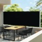 vidaXL Toldo lateral retráctil de jardín negro 160x600 cm vidaXL Toldo lateral retráctil de jardín negro 160x600 cm