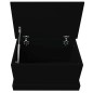 vidaXL Baúl de almacenaje madera contrachapada negro 50x30x28 cm vidaXL Baúl de almacenaje madera contrachapada negro 50x30x28 cm