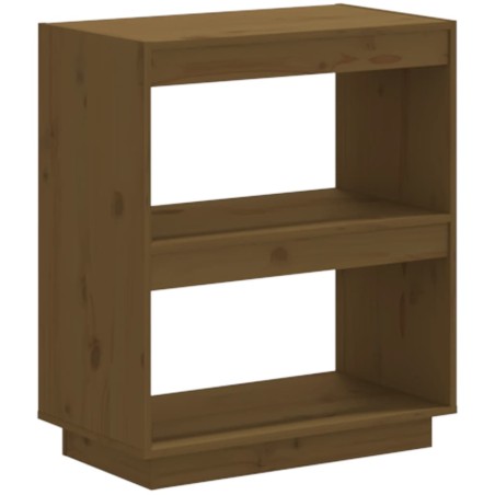 vidaXL Estantería madera maciza de pino marrón miel 60x35x71 cm