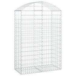 vidaXL Cesta gaviones forma arco hierro galvanizado 100x50x140/160 cm