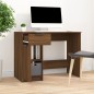 vidaXL Escritorio de madera contrachapada marrón roble 100x50x75 cm vidaXL Escritorio de madera contrachapada marrón roble 100x50x75 cm