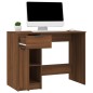 vidaXL Escritorio de madera contrachapada marrón roble 100x50x75 cm vidaXL Escritorio de madera contrachapada marrón roble 100x50x75 cm