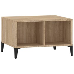 vidaXL Mesa de centro madera contrachapada roble Sonoma 60x50x36,5 cm