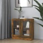 vidaXL Vitrina madera contrachapada roble ahumado 82,5x30,5x80 cm vidaXL Vitrina madera contrachapada roble ahumado 82,5x30,5x80 cm