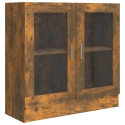 vidaXL Vitrina madera contrachapada roble ahumado 82,5x30,5x80 cm