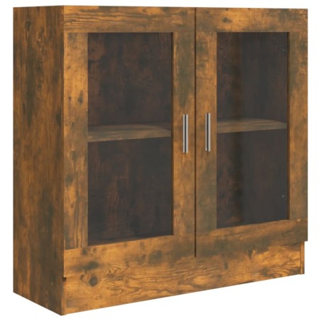 vidaXL Vitrina madera contrachapada roble ahumado 82,5x30,5x80 cm