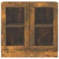 vidaXL Vitrina madera contrachapada roble ahumado 82,5x30,5x80 cm vidaXL Vitrina madera contrachapada roble ahumado 82,5x30,5x80 cm
