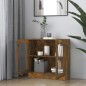 vidaXL Vitrina madera contrachapada roble ahumado 82,5x30,5x80 cm vidaXL Vitrina madera contrachapada roble ahumado 82,5x30,5x80 cm