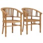 vidaXL Silla de jardín 2 unidades madera maciza de teca vidaXL Silla de jardín 2 unidades madera maciza de teca