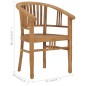 vidaXL Silla de jardín 2 unidades madera maciza de teca vidaXL Silla de jardín 2 unidades madera maciza de teca