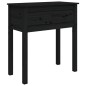 vidaXL Mesa consola de madera maciza de pino negro 70x35x75 cm vidaXL Mesa consola de madera maciza de pino negro 70x35x75 cm