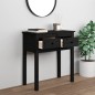 vidaXL Mesa consola de madera maciza de pino negro 70x35x75 cm vidaXL Mesa consola de madera maciza de pino negro 70x35x75 cm
