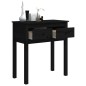 vidaXL Mesa consola de madera maciza de pino negro 70x35x75 cm vidaXL Mesa consola de madera maciza de pino negro 70x35x75 cm