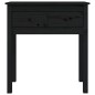 vidaXL Mesa consola de madera maciza de pino negro 70x35x75 cm vidaXL Mesa consola de madera maciza de pino negro 70x35x75 cm