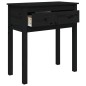 vidaXL Mesa consola de madera maciza de pino negro 70x35x75 cm vidaXL Mesa consola de madera maciza de pino negro 70x35x75 cm