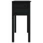 vidaXL Mesa consola de madera maciza de pino negro 70x35x75 cm vidaXL Mesa consola de madera maciza de pino negro 70x35x75 cm
