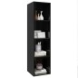 vidaXL Mueble TV pared contrachapada negro brillo 37x37x142,5 cm vidaXL Mueble TV pared contrachapada negro brillo 37x37x142,5 cm