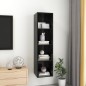 vidaXL Mueble TV pared contrachapada negro brillo 37x37x142,5 cm vidaXL Mueble TV pared contrachapada negro brillo 37x37x142,5 cm