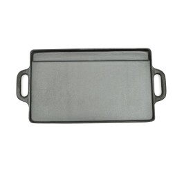 vidaXL Parrilla grill reversible hierro fundido 50x23 cm