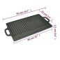 vidaXL Parrilla grill reversible hierro fundido 50x23 cm vidaXL Parrilla grill reversible hierro fundido 50x23 cm