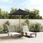 vidaXL Sombrilla de jardín con poste de madera negro 198x198x231 cm vidaXL Sombrilla de jardín con poste de madera negro 198x198x231 cm