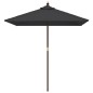 vidaXL Sombrilla de jardín con poste de madera negro 198x198x231 cm vidaXL Sombrilla de jardín con poste de madera negro 198x198x231 cm