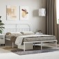 vidaXL Estructura de cama de metal con cabecero blanca 140x190 cm