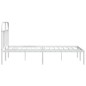 vidaXL Estructura de cama de metal con cabecero blanca 140x190 cm