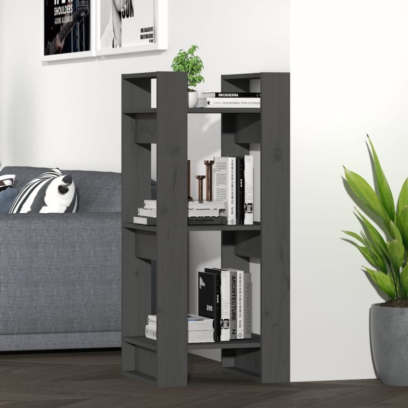 vidaXL Estantería/divisor de espacios madera pino gris 41x35x91 cm vidaXL Estantería/divisor de espacios madera pino gris 41x35x91 cm