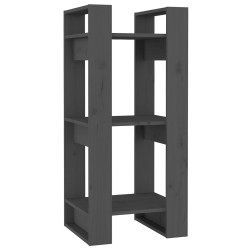 vidaXL Estantería/divisor de espacios madera pino gris 41x35x91 cm