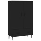 vidaXL Aparador alto madera de ingeniería negro 69,5x31x115 cm vidaXL Aparador alto madera de ingeniería negro 69,5x31x115 cm