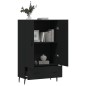 vidaXL Aparador alto madera de ingeniería negro 69,5x31x115 cm vidaXL Aparador alto madera de ingeniería negro 69,5x31x115 cm