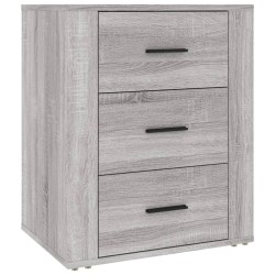 vidaXL Mesita de noche madera contrachapada gris Sonoma 50x36x60 cm